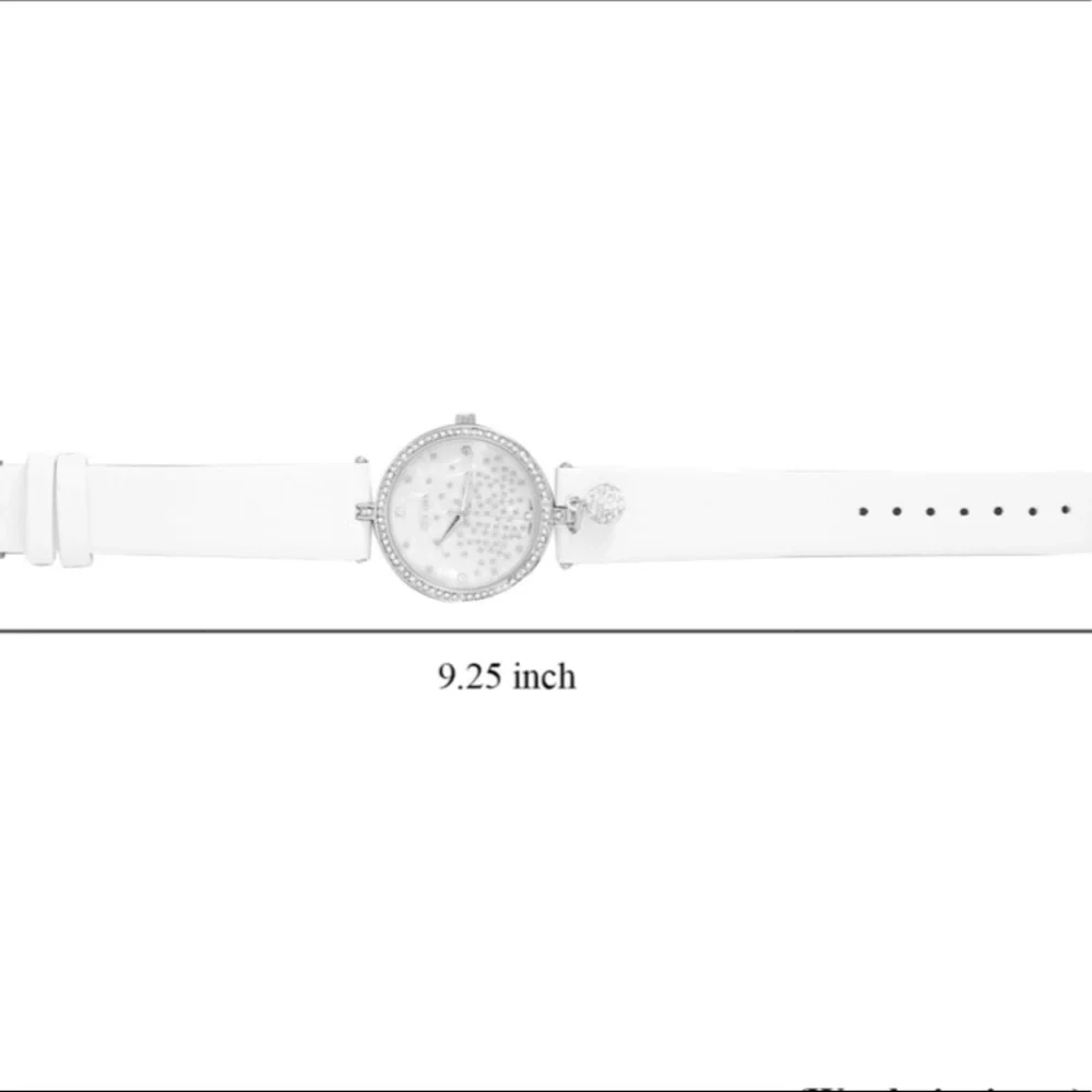 Watch with White Dial in Silvertone